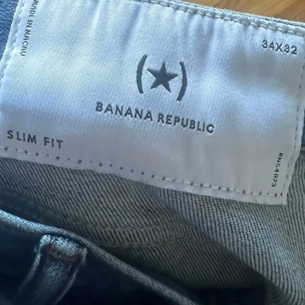 Banana Republic Men’s Slim Fit Jeans Medium Wash 34x32